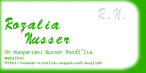 rozalia nusser business card